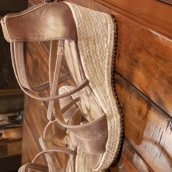 Eileen fisher wanda metallic suede espadrille - Picture 9 of 10